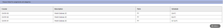 Linked classes list